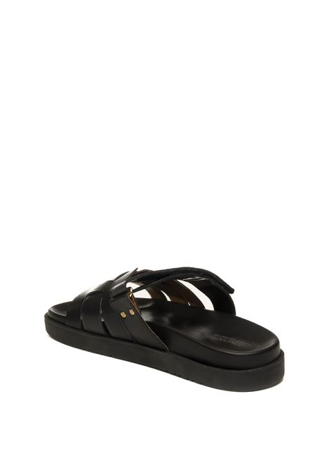 Sandalo assia pelle nero VINCENT VEGA | FB ASSIAVIT-NERO